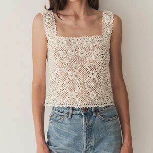 RARE NWT Doen Edwina hand knit heirloom top